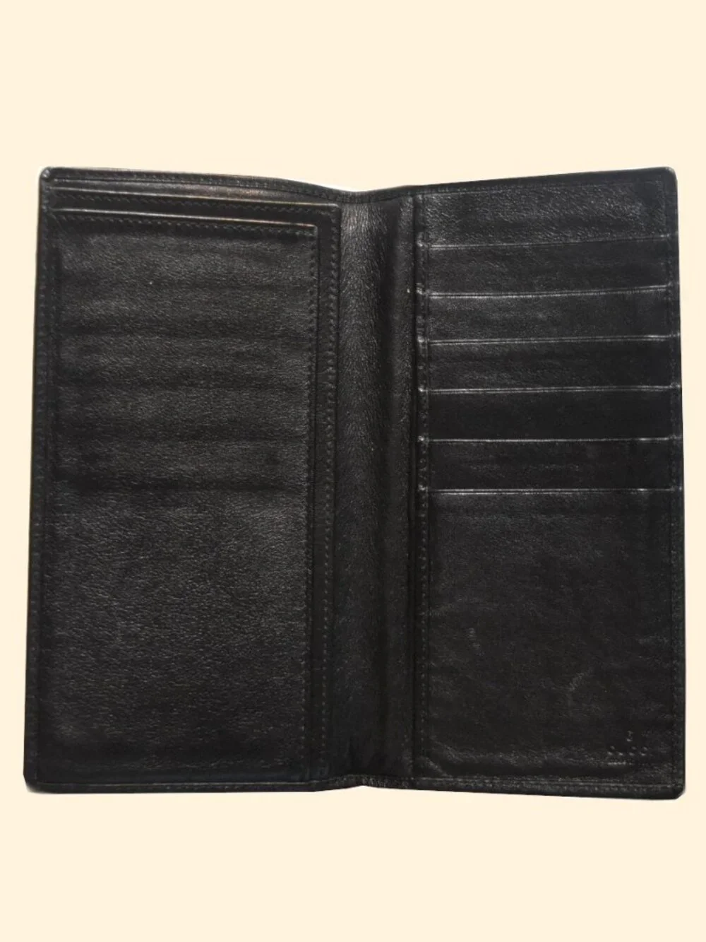 Vintage Gucci Tom Ford Era Smooth Leather Long Wallet Black Italy - Picture 4 of 8